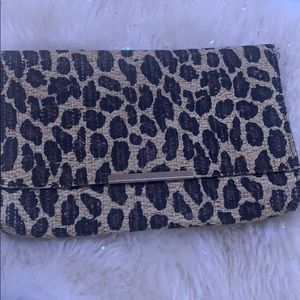 Cheetah print clutch bag